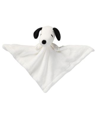 Baby Peanuts Snoopy Lovey White/Black Plush Security Blanket