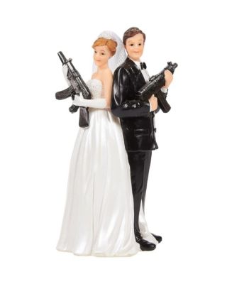 Juvale Wedding Cake Topper - Fun Wedding Couple Figures Decorations ...