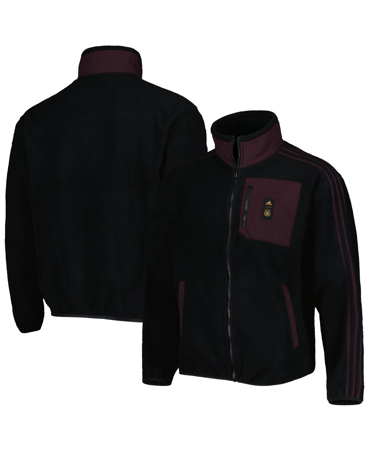 Men's adidasGermany National Team Lifestyler Fleece Full-Zip Jacket - Black