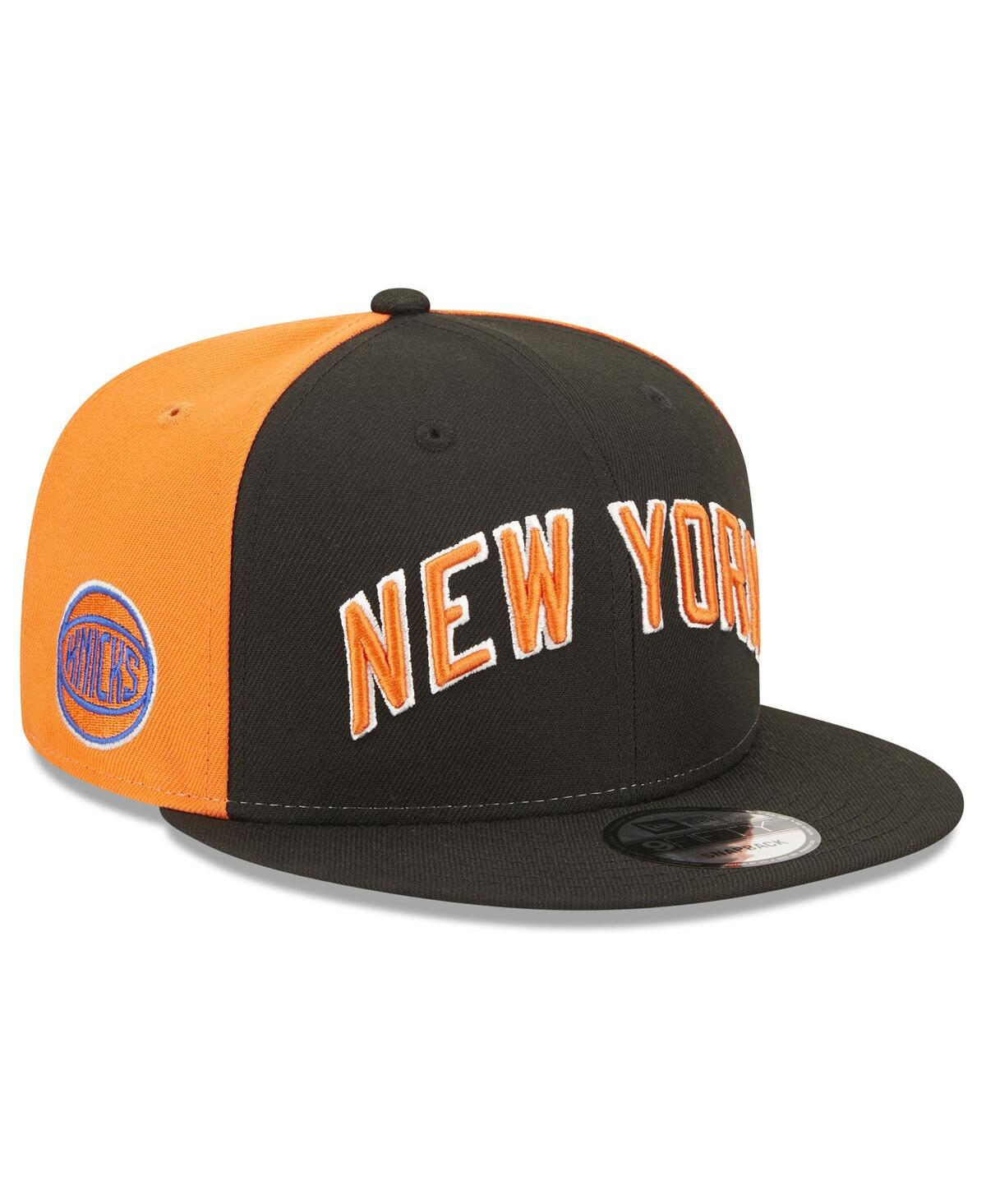 Shop New Era Men's  Black New York Knicks 2022/23 City Edition Official 9fifty Snapback Adjustable Hat