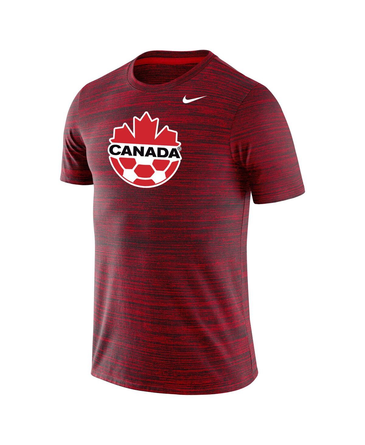 Shop Nike Men's  Red Canada Soccer Primary Logo Velocity Legend T-shirt