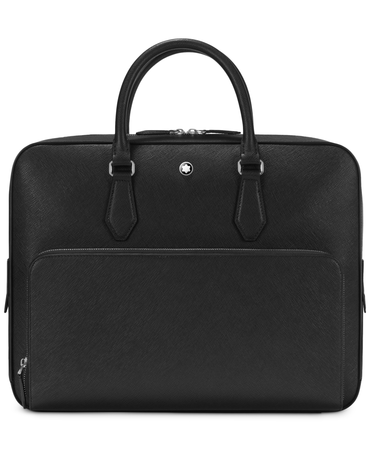 Sartorial Medium Leather Briefcase Document Case - Black