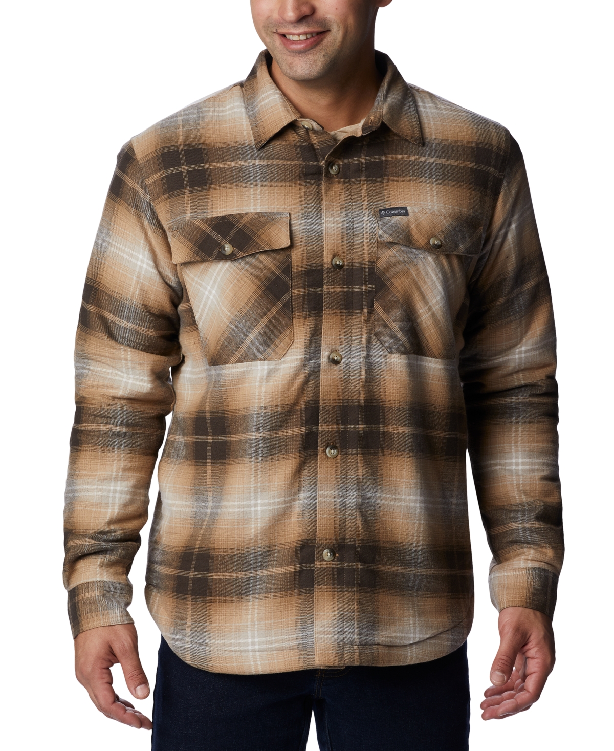 Columbia Men's Plaid Sherpa-Lined Shirt Jacket Smart Closet - Main Image
