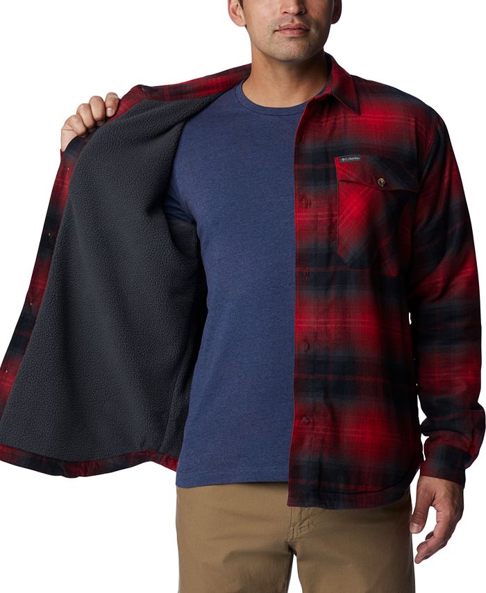 Columbia Men's Plaid SherpaLined Shirt Jacket & Reviews Coats