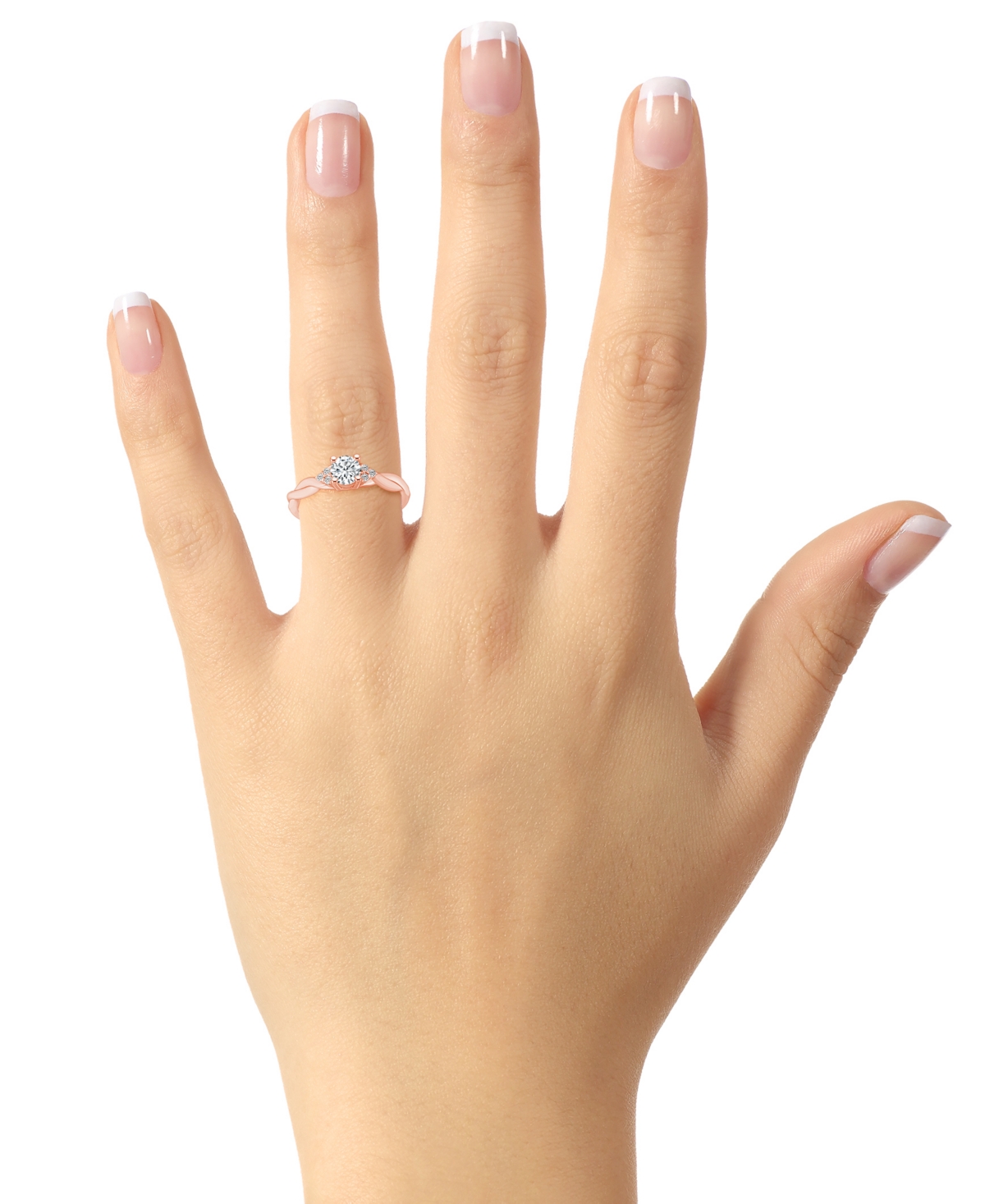 Diamond Twist Engagement Ring (1/2 ct. t.w.) in 14k White, Yellow or- Rose Gold