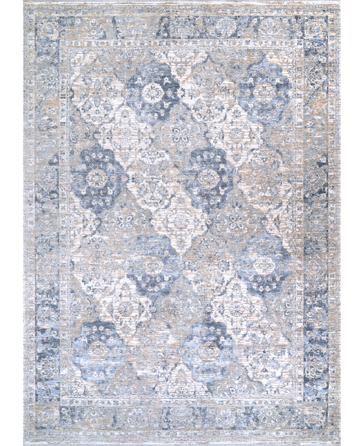 Couristan Couture Persian Tiles 7'10in x 10'9in Area Rug - Gray, Beige