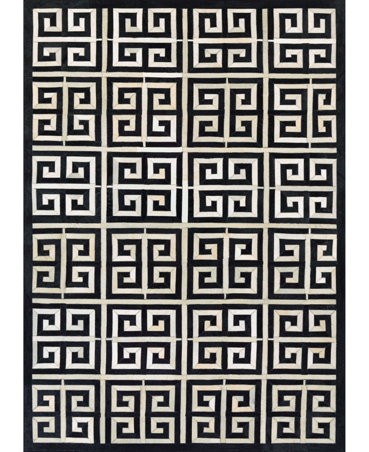 Couristan Chalet Meander 3'6in x 5'6in Area Rug - Black