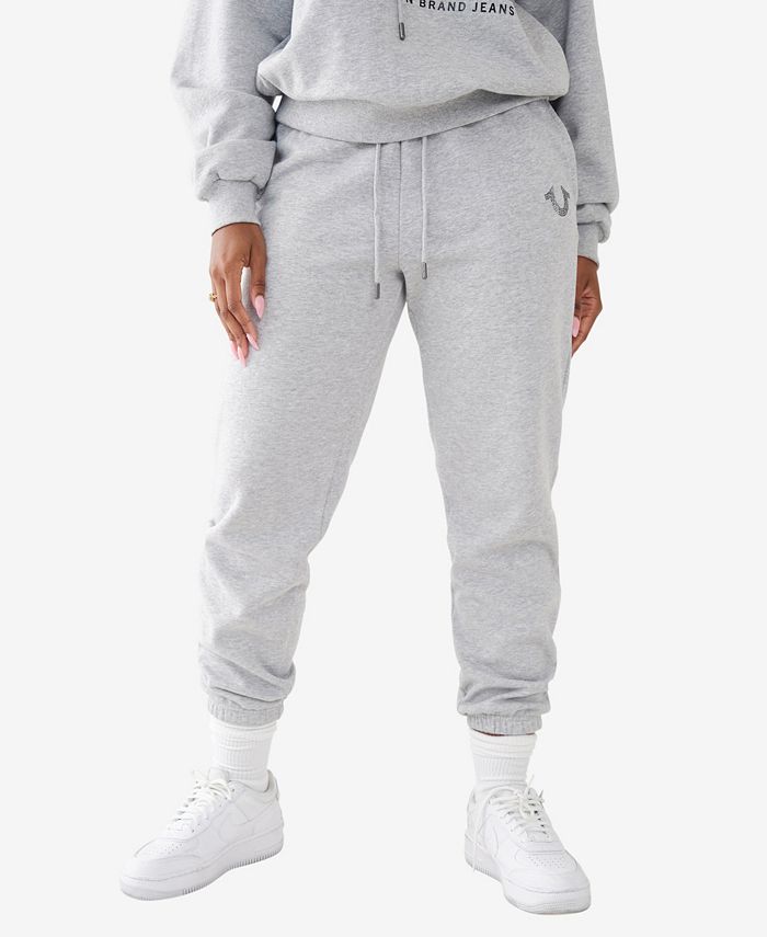 True Religion Women s Crystal Tapered Boyfriend Joggers Macy s