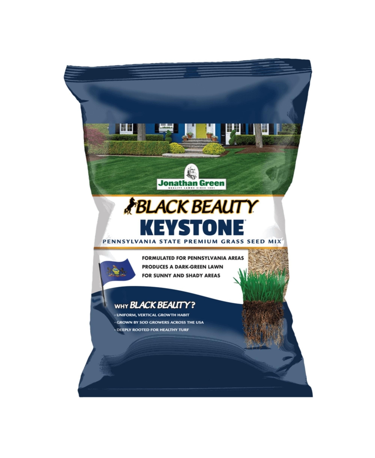Black Beauty Keystone Pennsylvania Grass Seed Mix, 3lb - Brown
