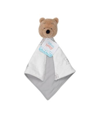 Disney Baby WINNIE THE POOH Lovey White/Gray Security Blanket