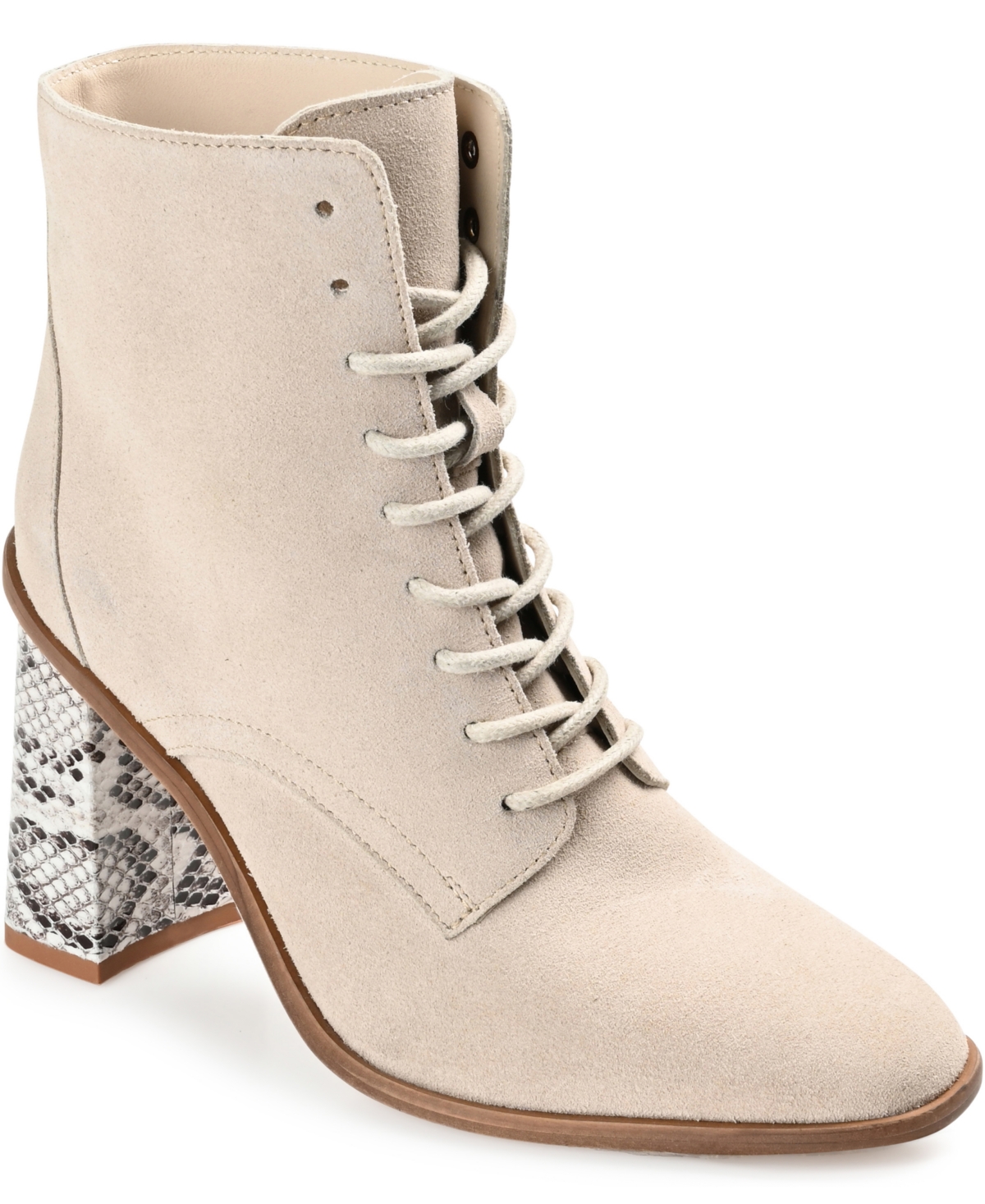 Journee Signature Women's Edda Lace Up Booties In Brown