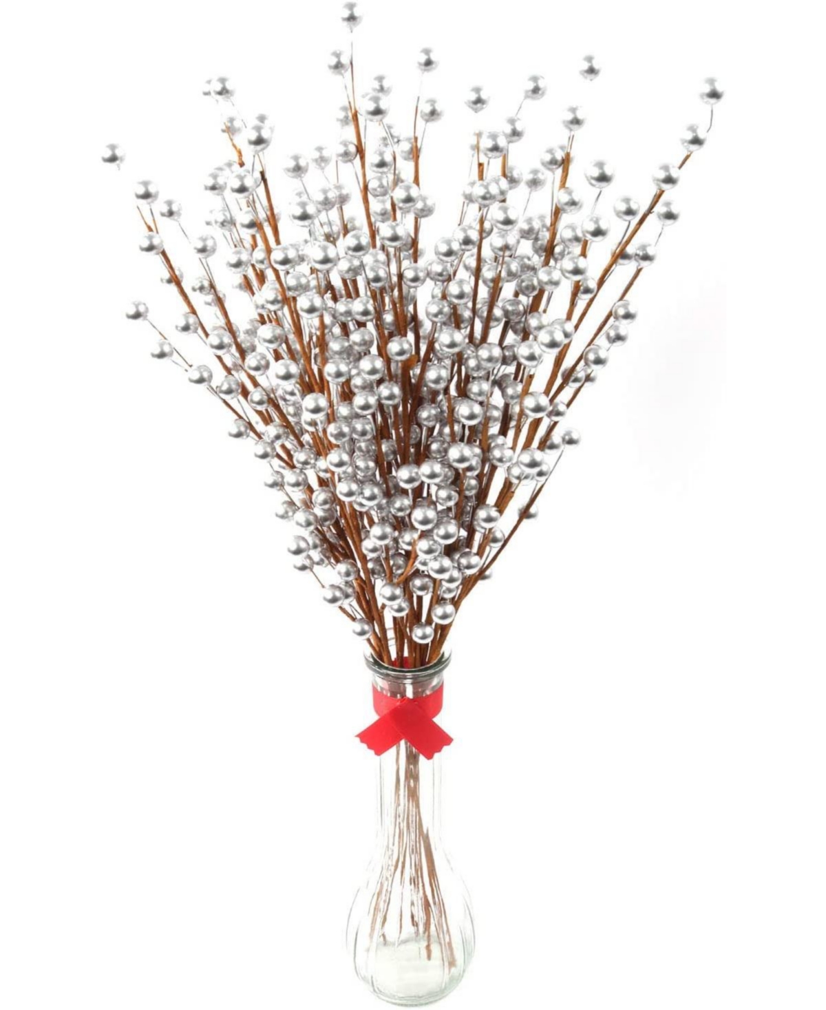 Floral Home 24-PackBerry Stem Picks - Stunning Christmas Decorative Accents for Holiday Decor, Wreaths, and Centerpieces - Elegant Artificial
