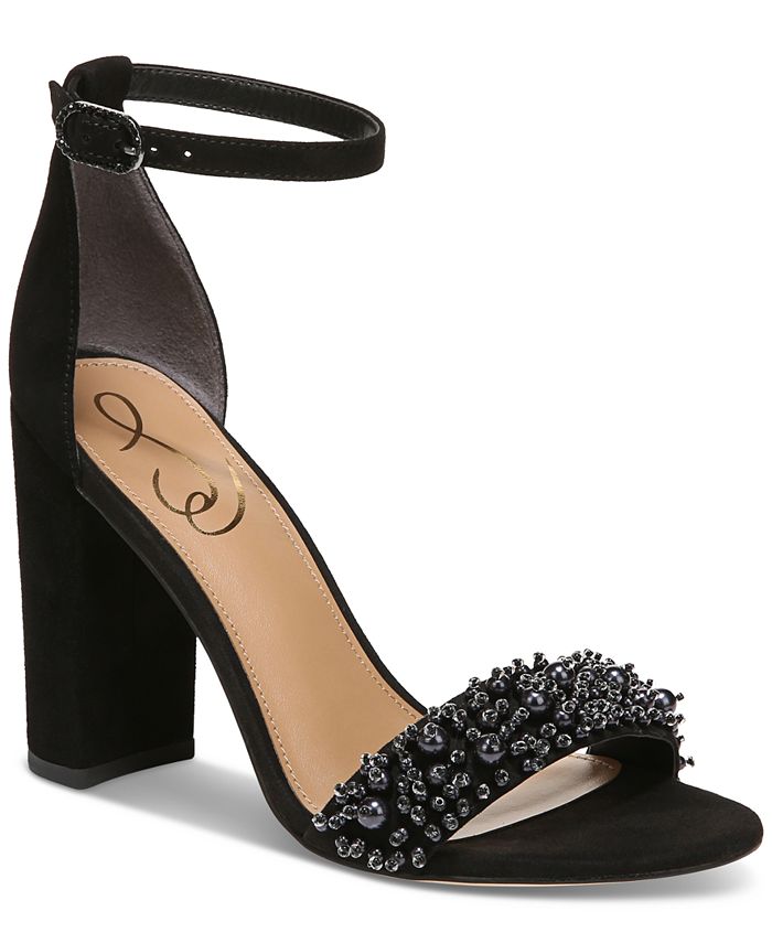 Sam Edelman Women's Yaro Perla Ankle-Strap Dress Sandals - Macy's