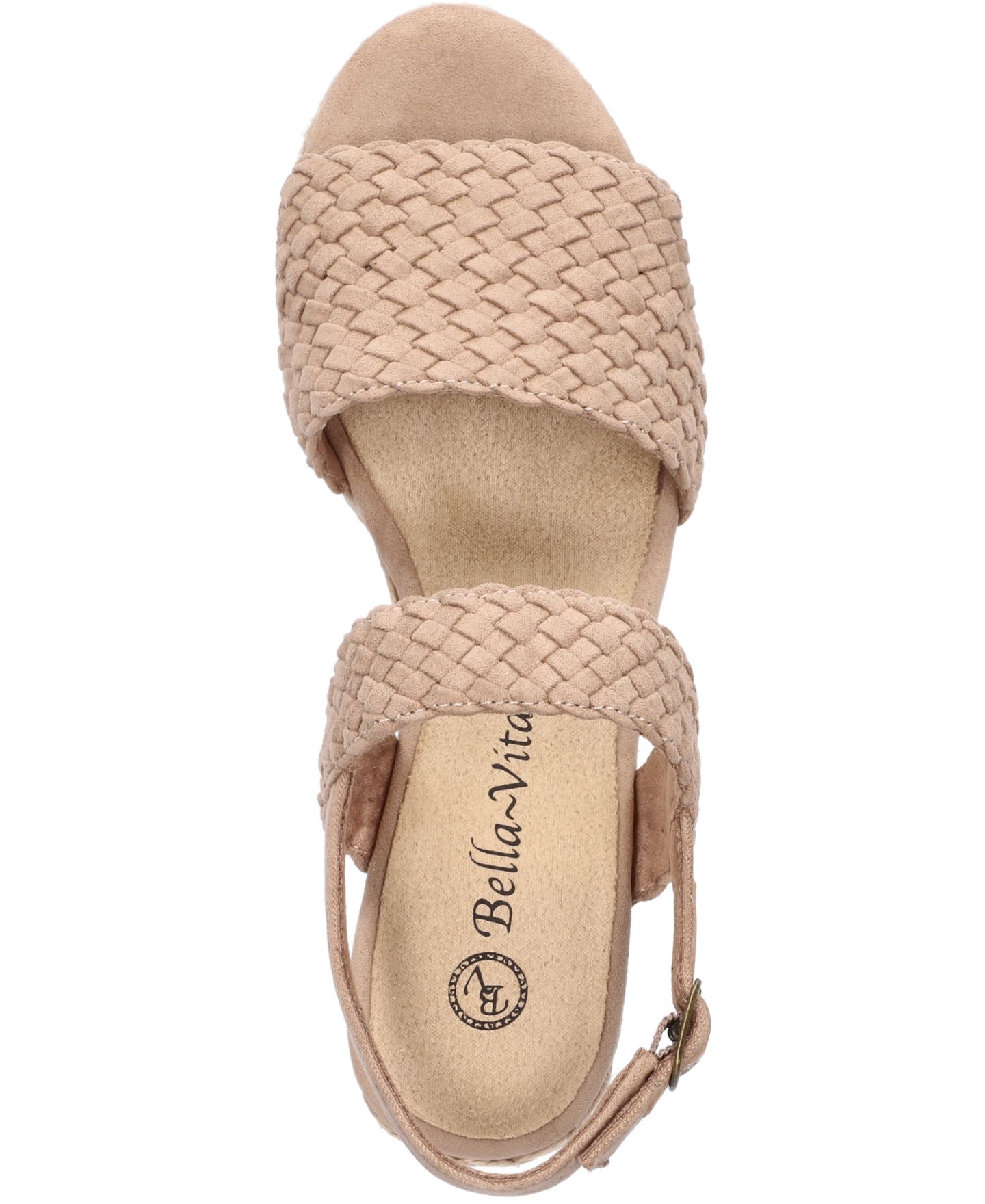 Женские сандалии Bella Vita Mariella Espadrille Wedge, цвет: Миндальный замшевый — фото 4