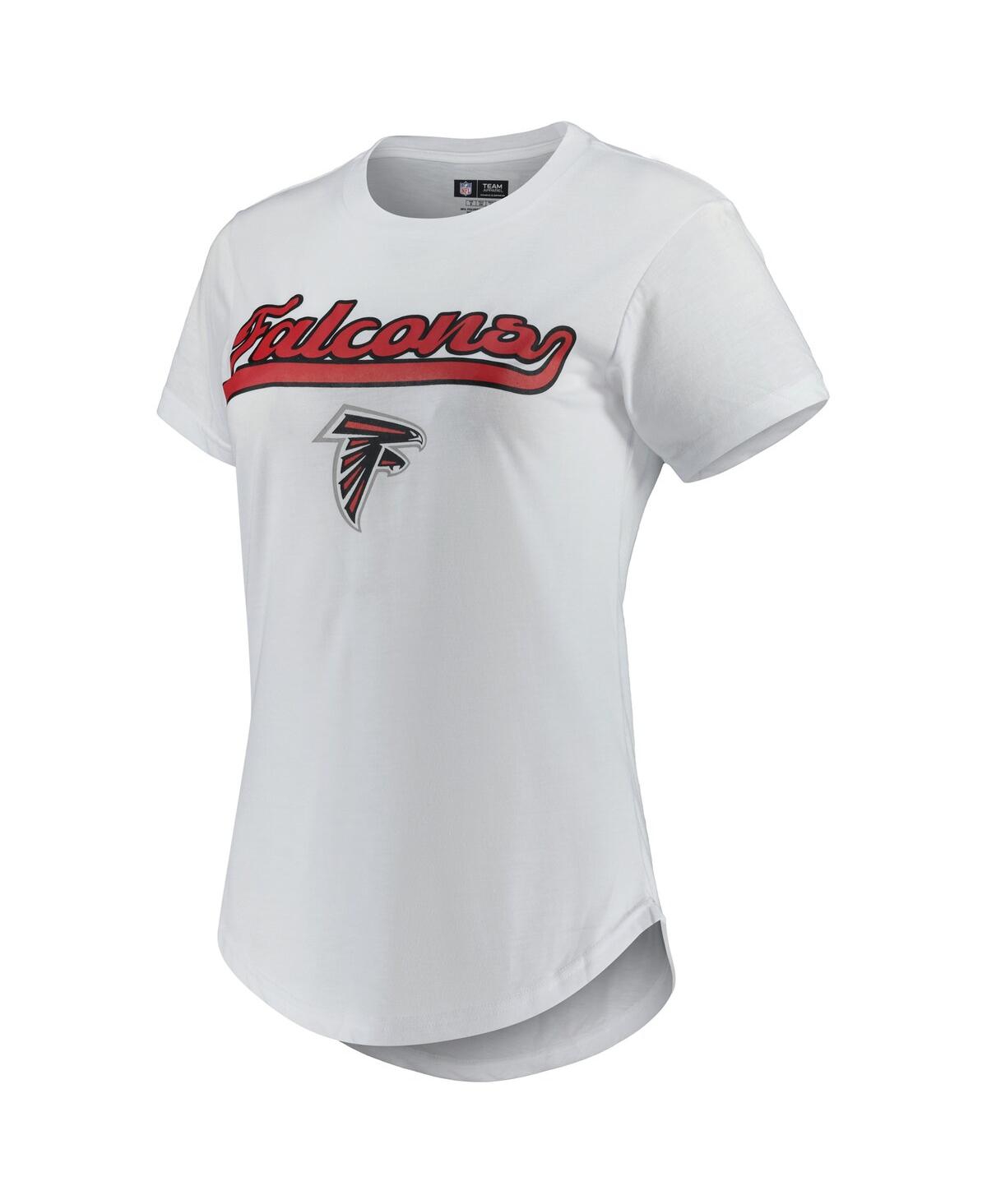 Shop Concepts Sport Women's  White, Charcoal Atlanta Falcons Sonata T-shirt And Leggings Sleep Set In White,charcoal