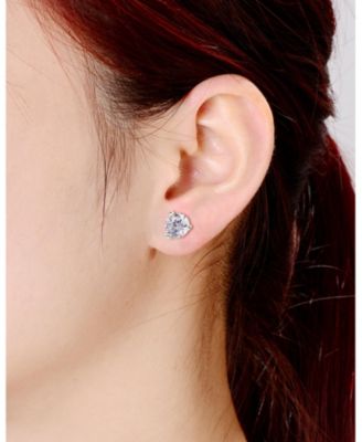 Elegant 3-Prong Martini Solitaire Stud Earrings