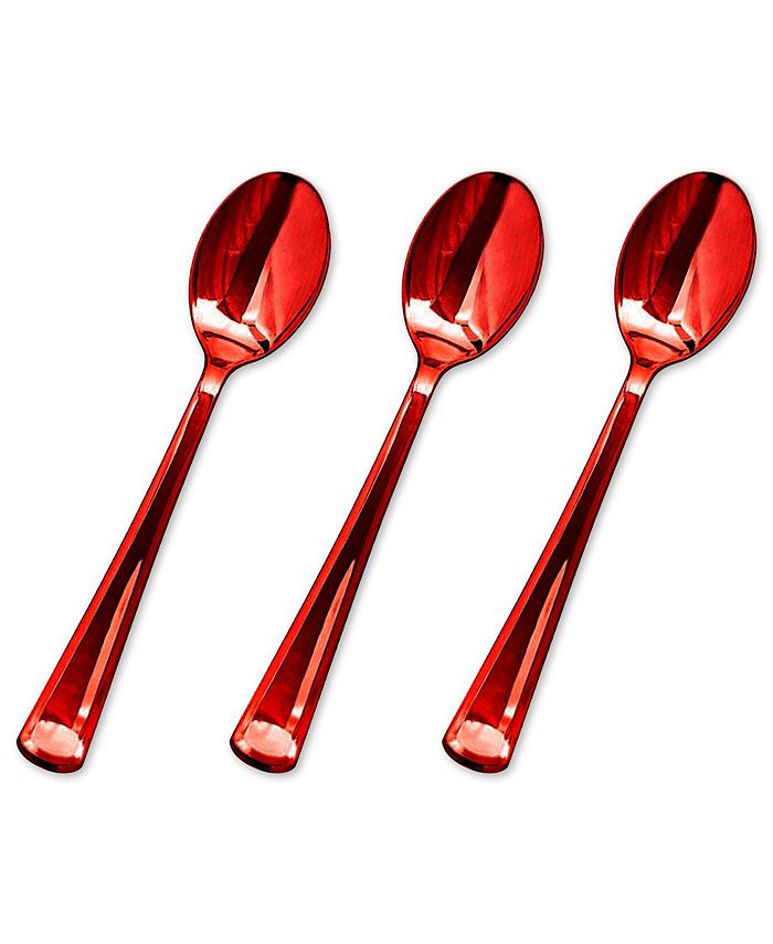 Smarty Had A Party Shiny Metallic Red Plastic Spoons (600 Spoons) - Macy's