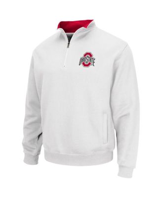 Men's White Ohio State Buckeyes Tortugas Team Logo Quarter-Zip Jacket