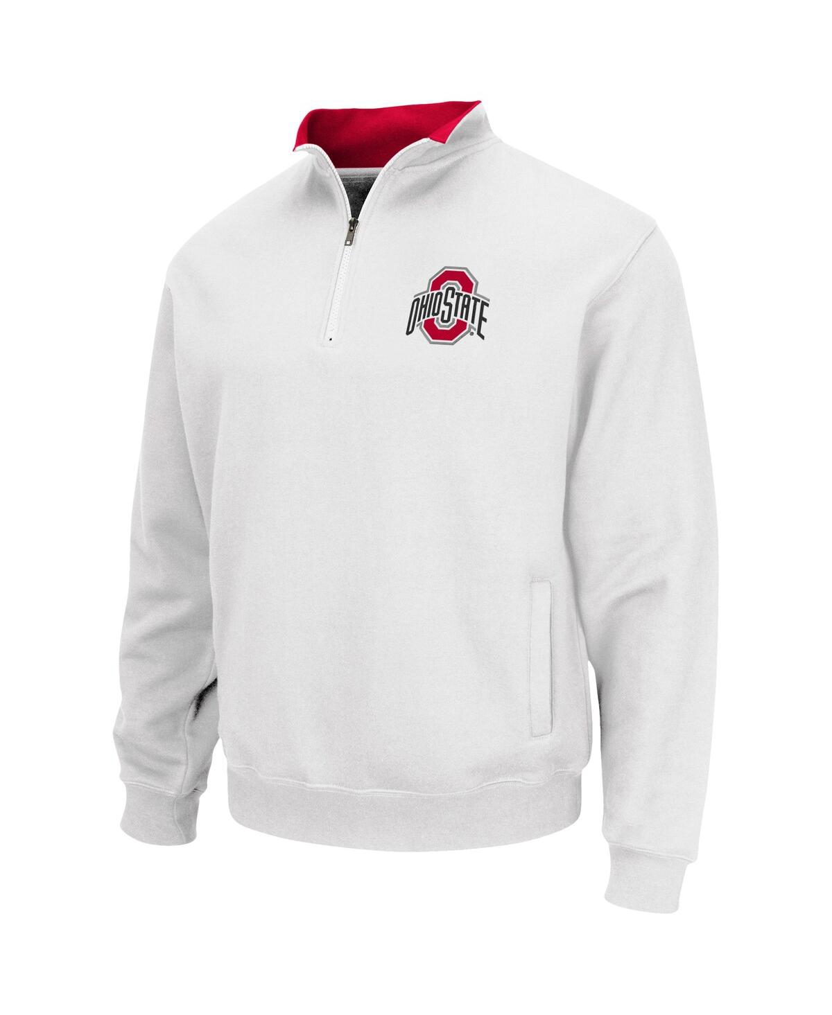 Colosseum Men's White Ohio State Buckeyes Tortugas Team Logo Quarter-zip Jacket In White