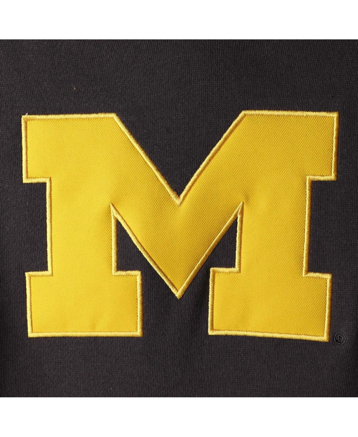 Stadium Athletic Charcoal Michigan Wolverines Team Big Logo Pullover Hoodie In Charcoal