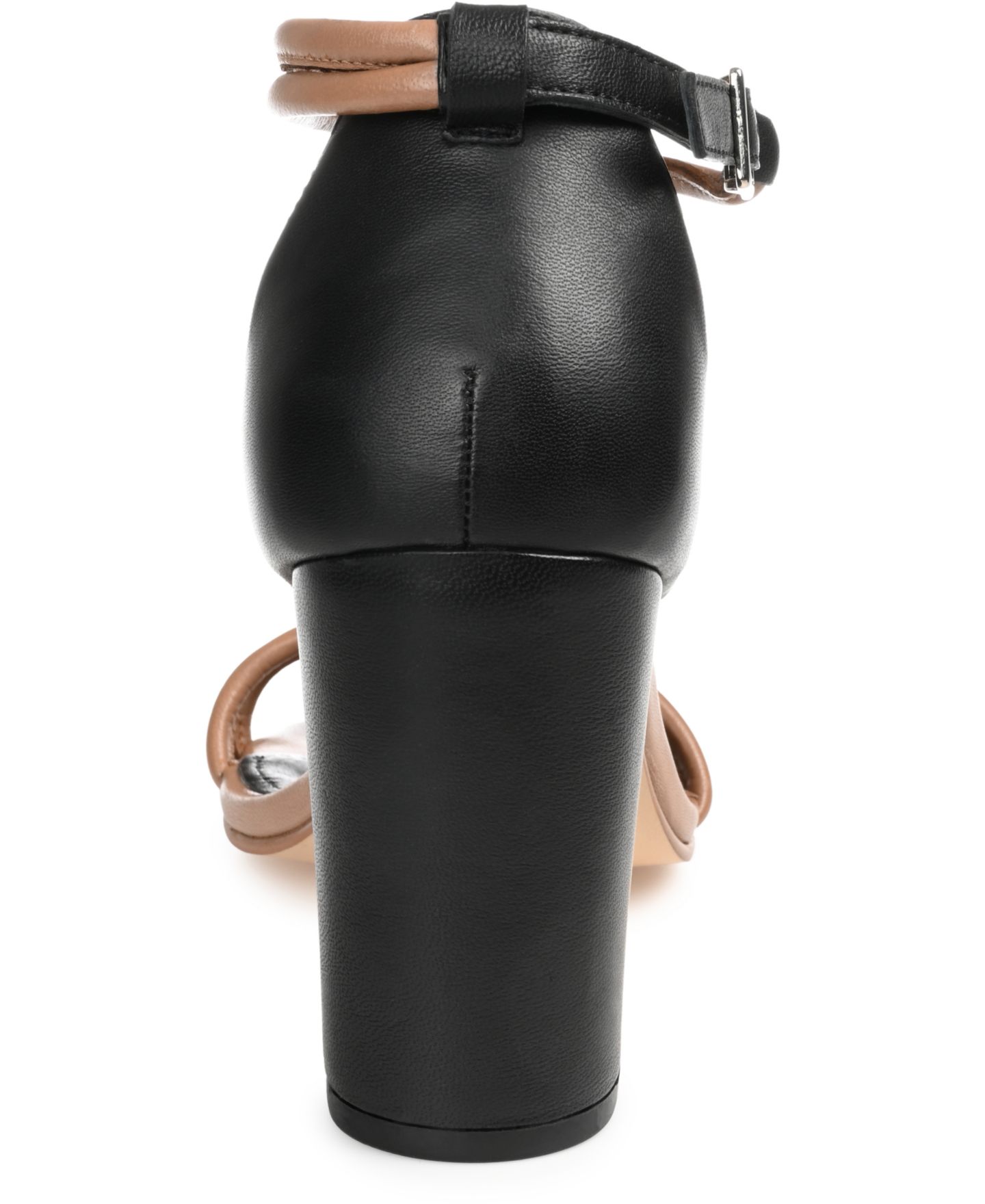 Женские сандалии Journee Signature Jettah Block Heel, цвет: Чёрный / Светло-коричневый — фото 3