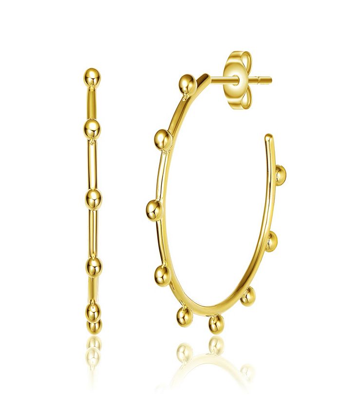 Rachel glauber 14k gold plated open hoop earrings macy s