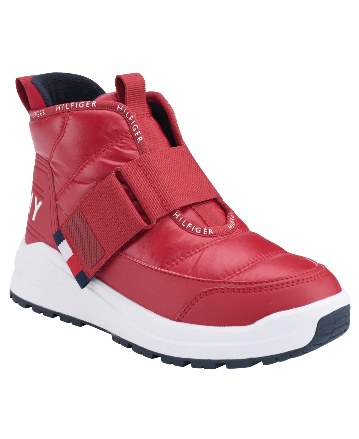 Tommy Hilfiger Olly Red Hook and Loop Rounded Toe Cozy Fashion Sneakers  (Red, 6)