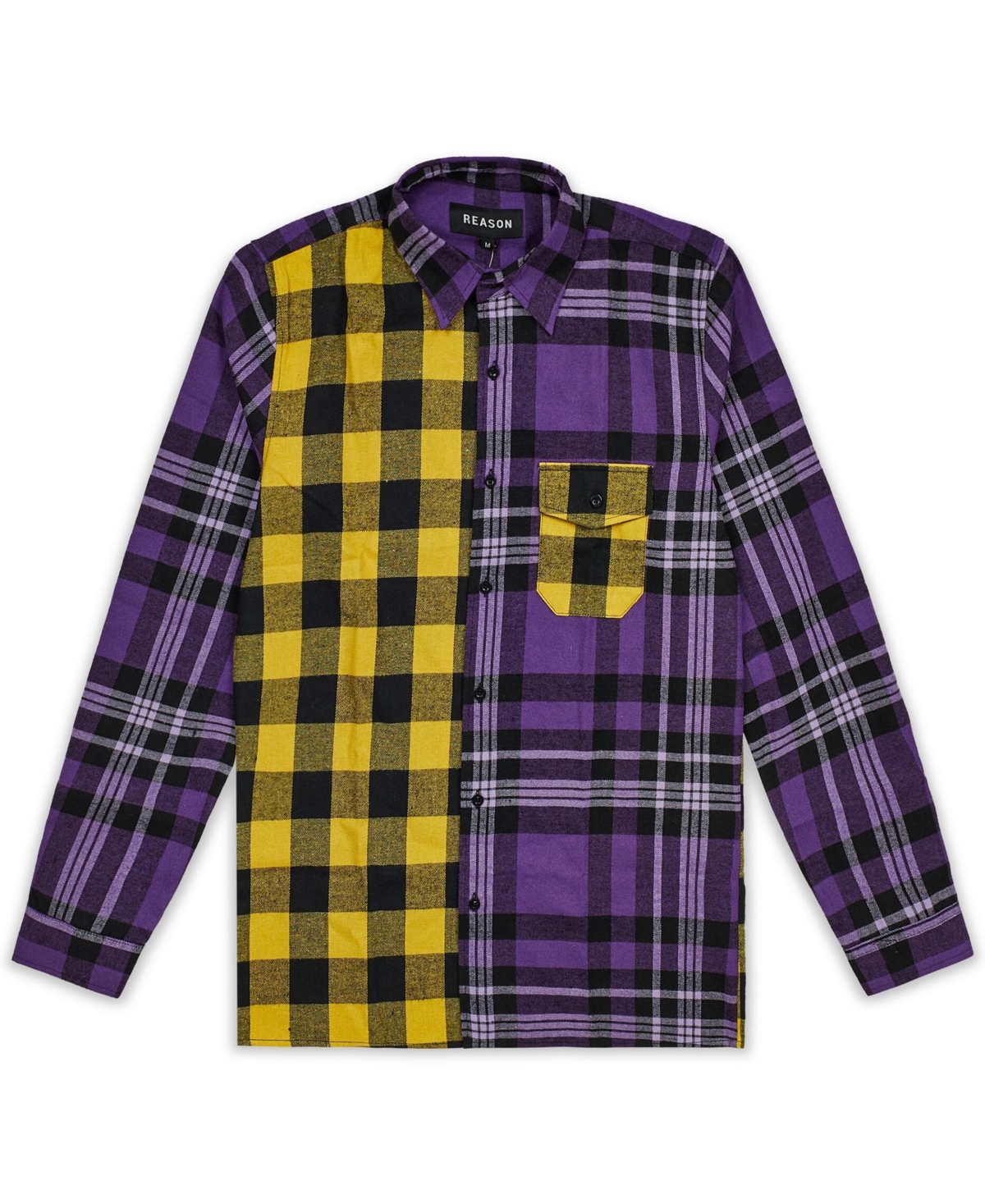 Reason Men's Hunter Flannel Shirt In Purple Multi