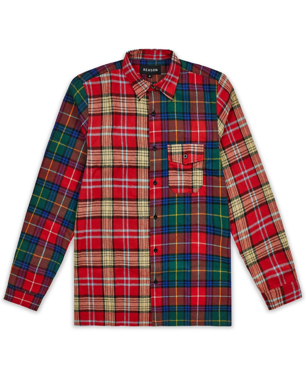 Reason Men's Curtis Flannel Shirt In Red Multi