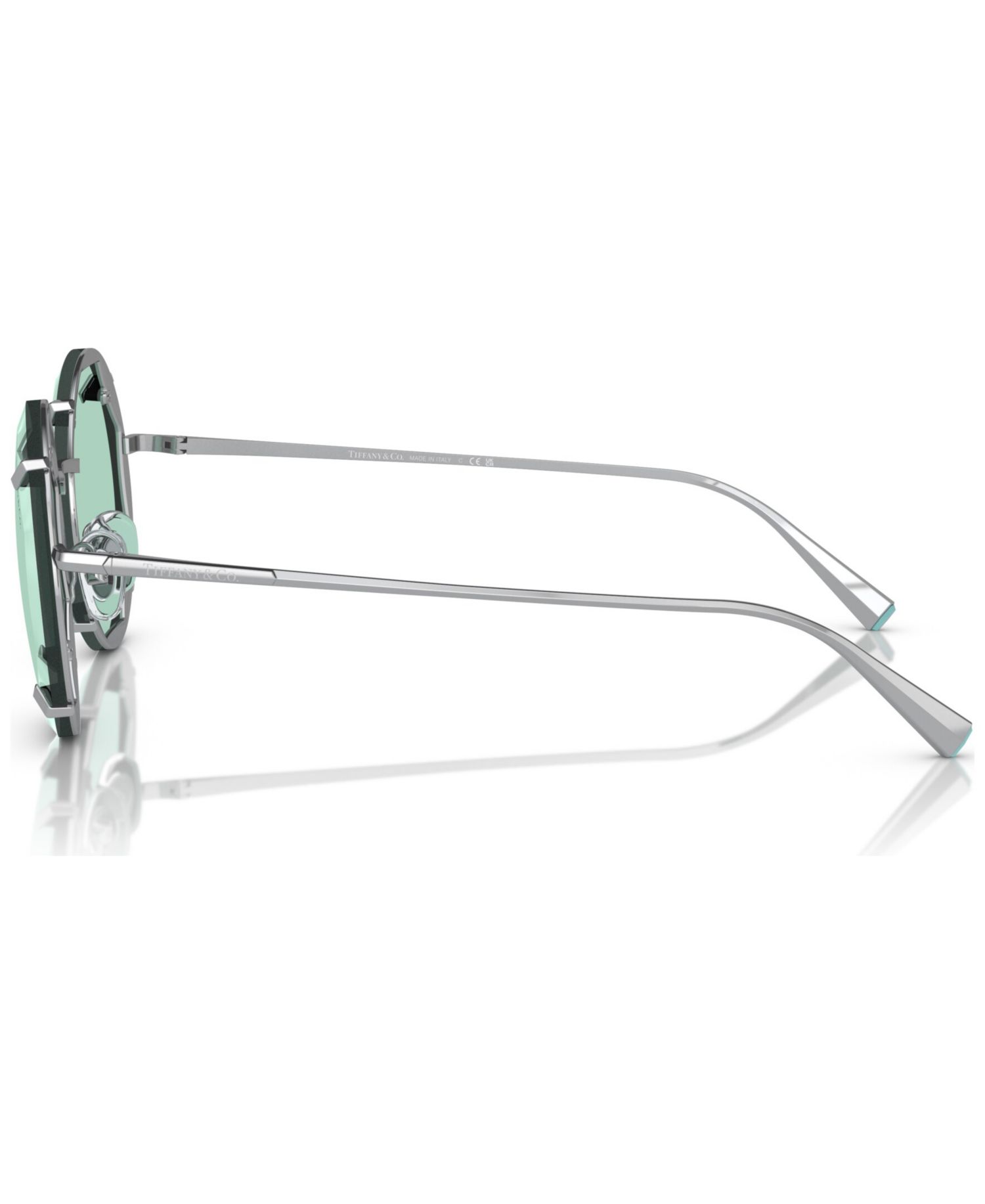 Women's Round Etched Metal Frame Sunglasses, TF3091