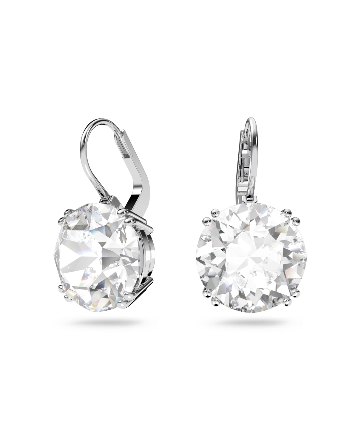 Shop Swarovski Millenia Round Cut Crystal Earrings In Silver