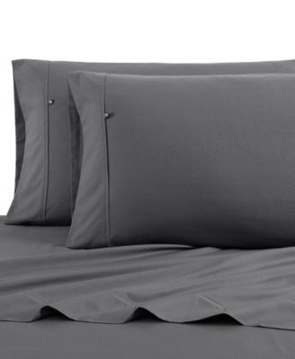 Solid Cotton Percale 4-Piece Sheet Set, Full