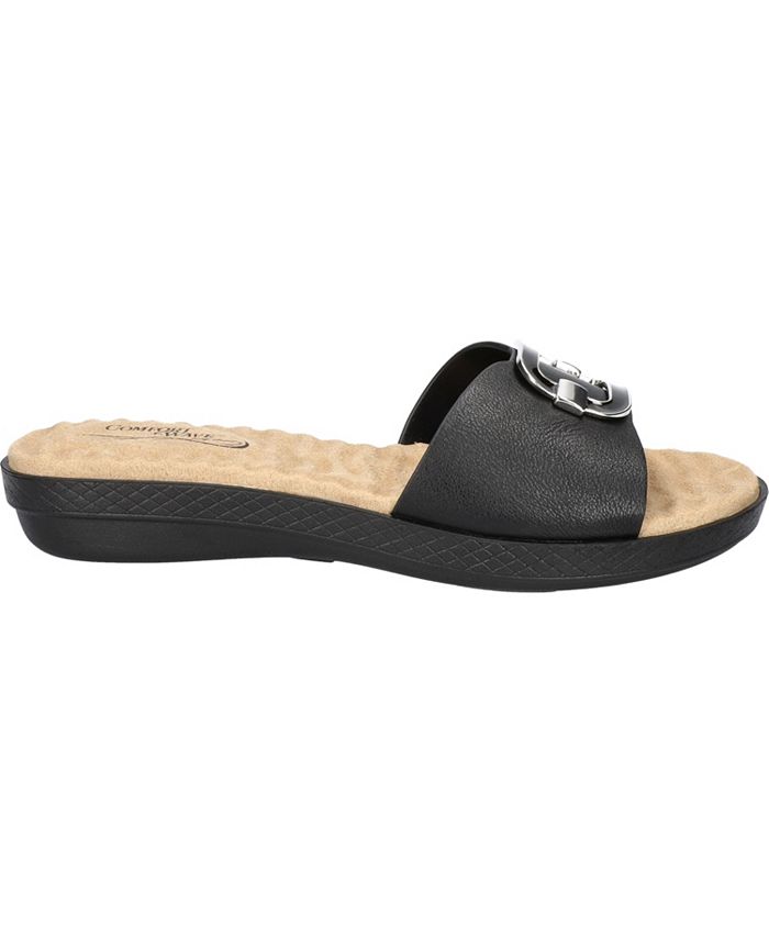 Easy Street Women's Sunshine Comfort Slide Sandals - Macy's