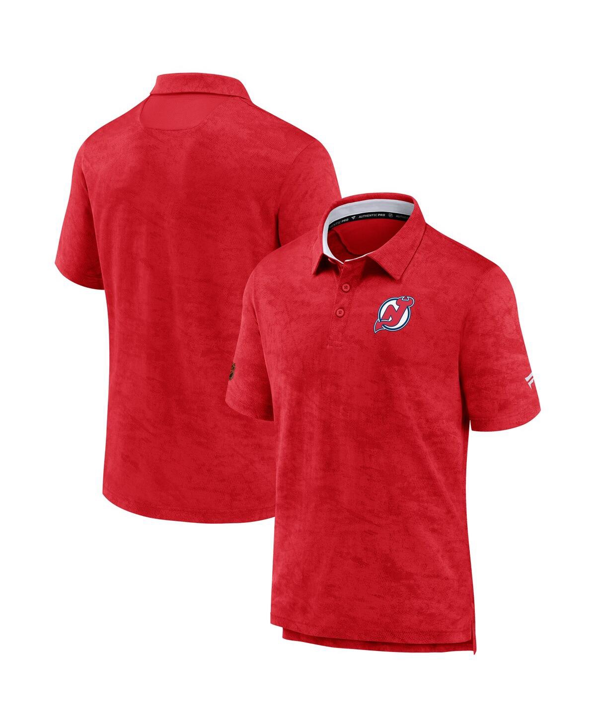 Fanatics Men's  Red And White New Jersey Devils Special Edition 2.0 Authentic Pro Polo Shirt In Red,white