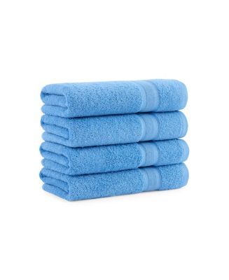 Aegean Eco-Friendly Recycled Turkish Hand Towels (4 Pack), 18x30, 600 GSM, Solid Color with Weft Woven Stripe Dobby, 50% Recycled, 50% Long-Staple Ring Spun Cotton Blend, Low-Twist, Plush, Ultra Soft - Macy's