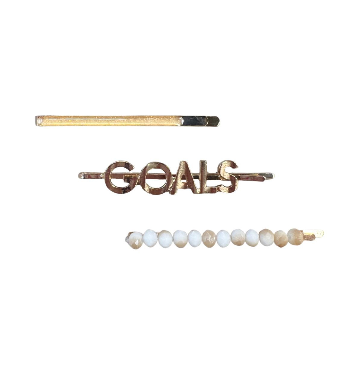 Headbands Of Hope Bobby Pin Set Of 3 - Goals In Gold
