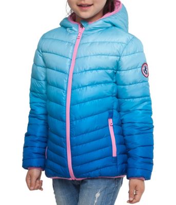 Girls Reversible Lightweight Puffer Jacket