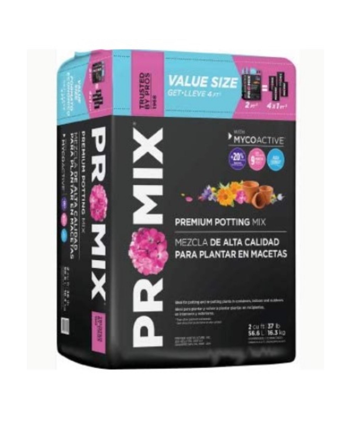 Pro Mix Premium Potting Mix Bale - 2 Cf - Brown