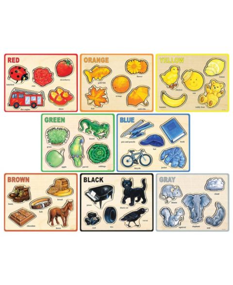 Детские игрушки Puzzleworks Basic Color and Word Puzzles - Set of 8