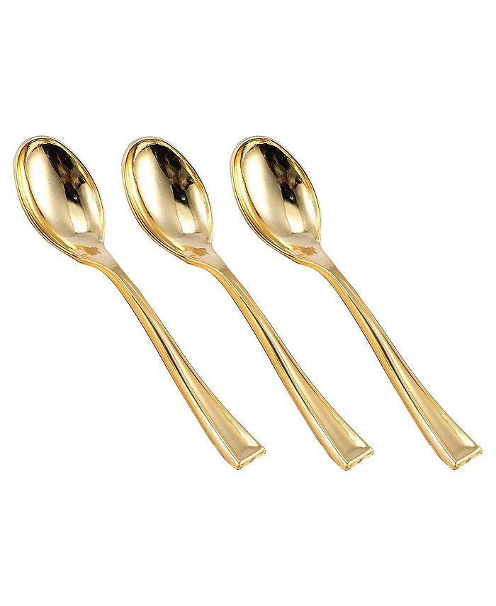 Smarty Had A Party Shiny Metallic Gold Mini Plastic Disposable Tasting