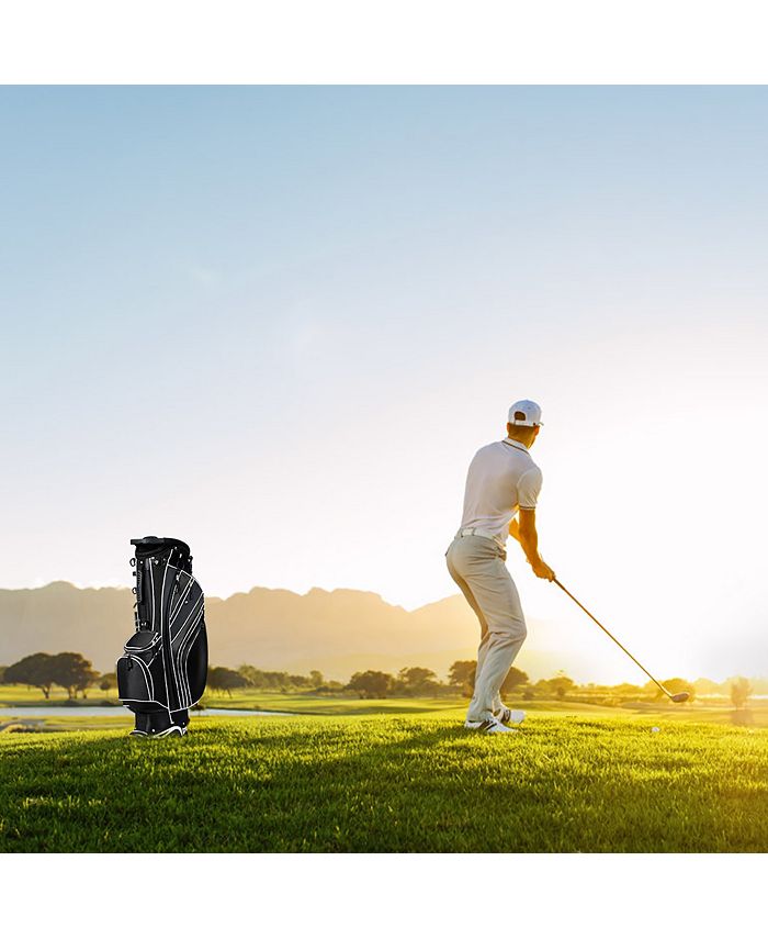 Costway Golf Stand Cart Bag Club w/6 Way Divider Carry Organizer Macy's