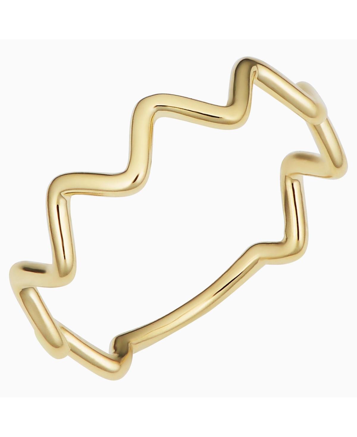 Oradina 14k Yellow Solid Gold Walk In The Park Ring In Yellow Gold