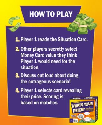 What's Your Price Card Game