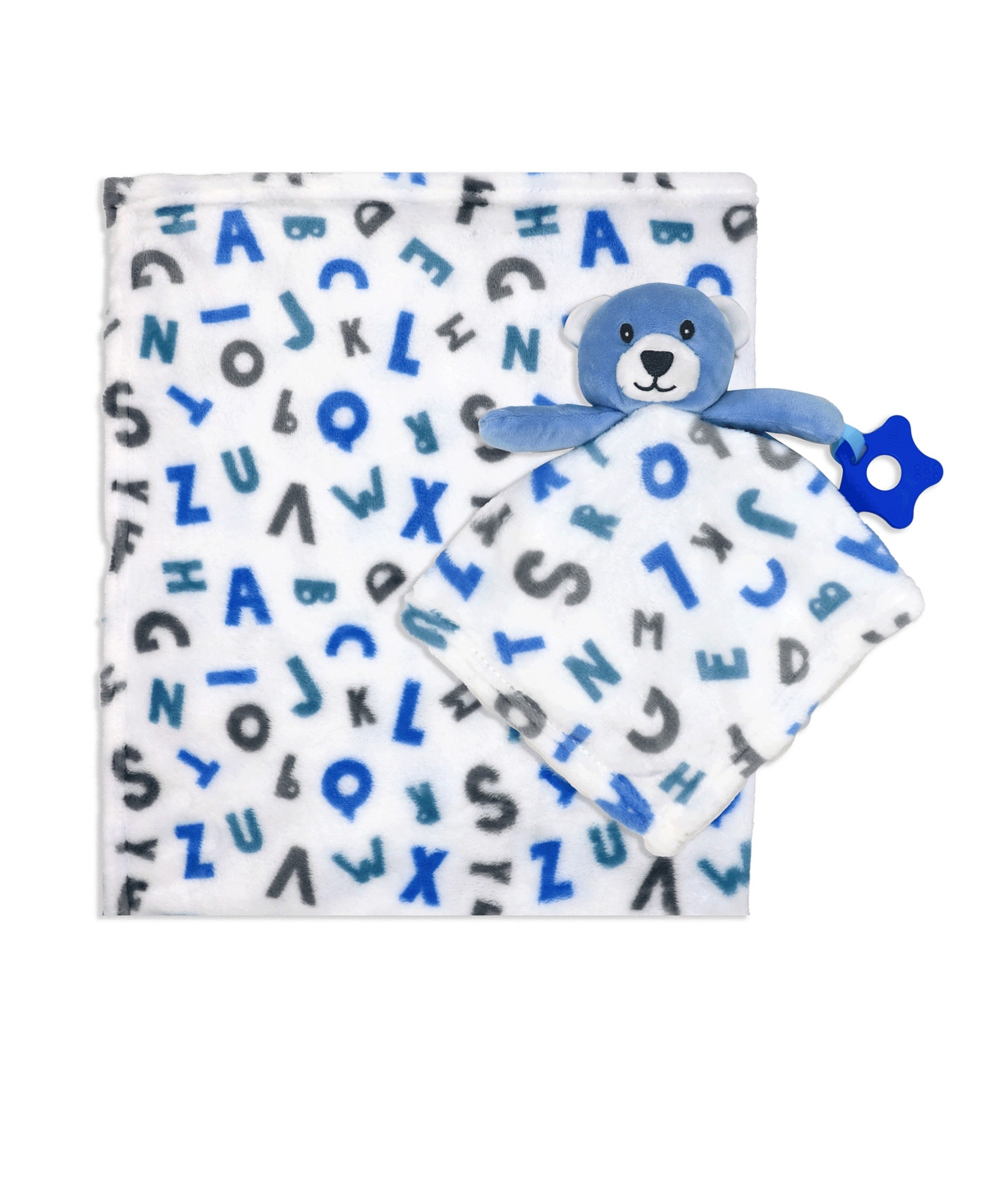 3 Stories Trading Baby Boys Or Baby Girls Blanket, Nunu And Teether, 3 Piece Set In Blue