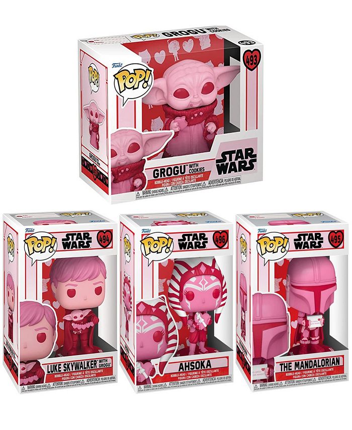 Funko POP Valentines Star Wars Luke Grogu Mandalorian Ahsoka and Grogu
