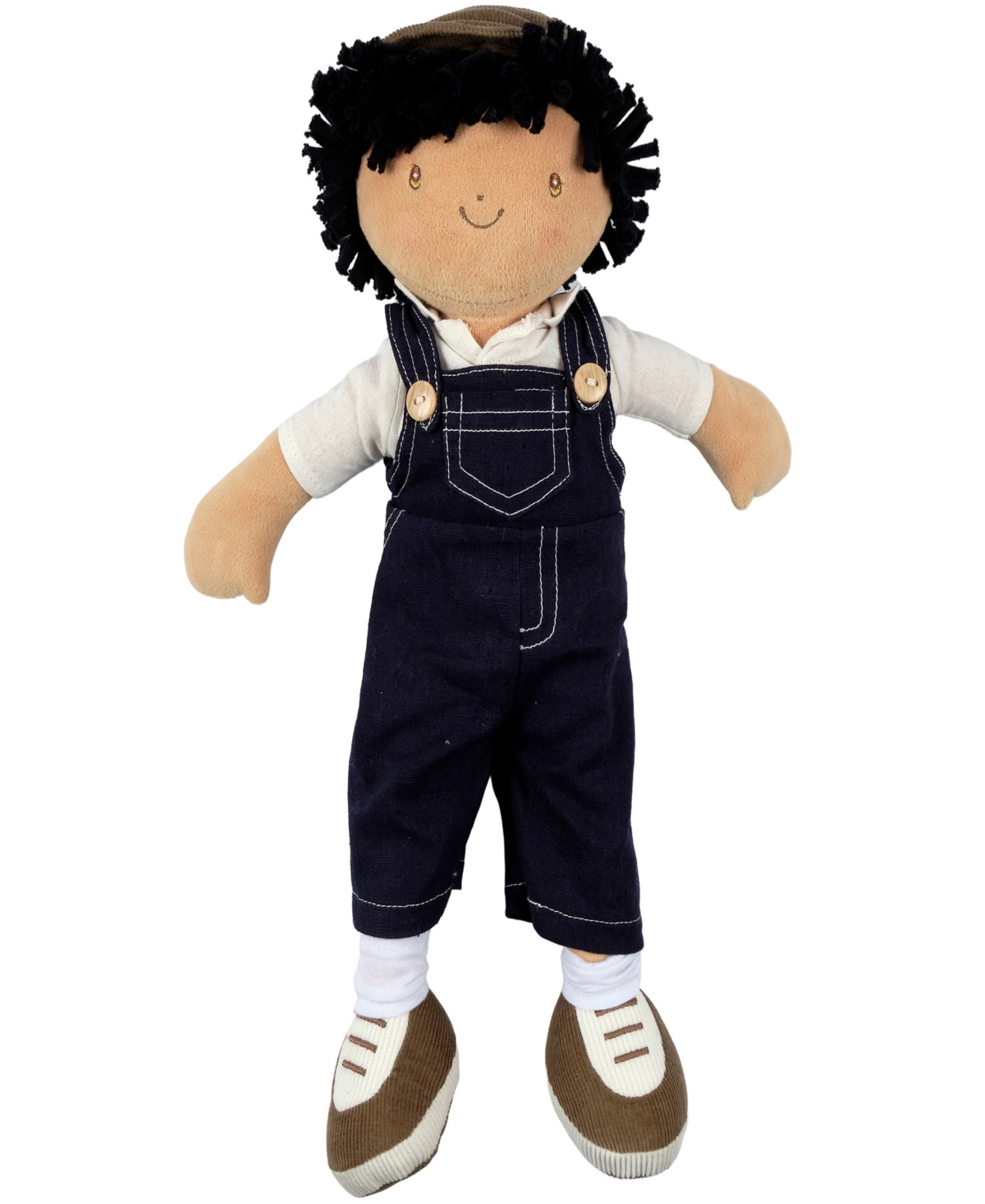 Bonikka Tikiri Toys Joe Fabric Boy Baby Doll In Dungaree And Cap In Multi