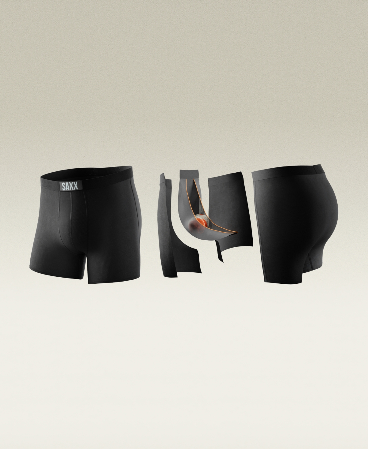 Saxx Men's Non-Stop Stretch Boxer Fly Brief, Pack of 3 - Deep Navy, White