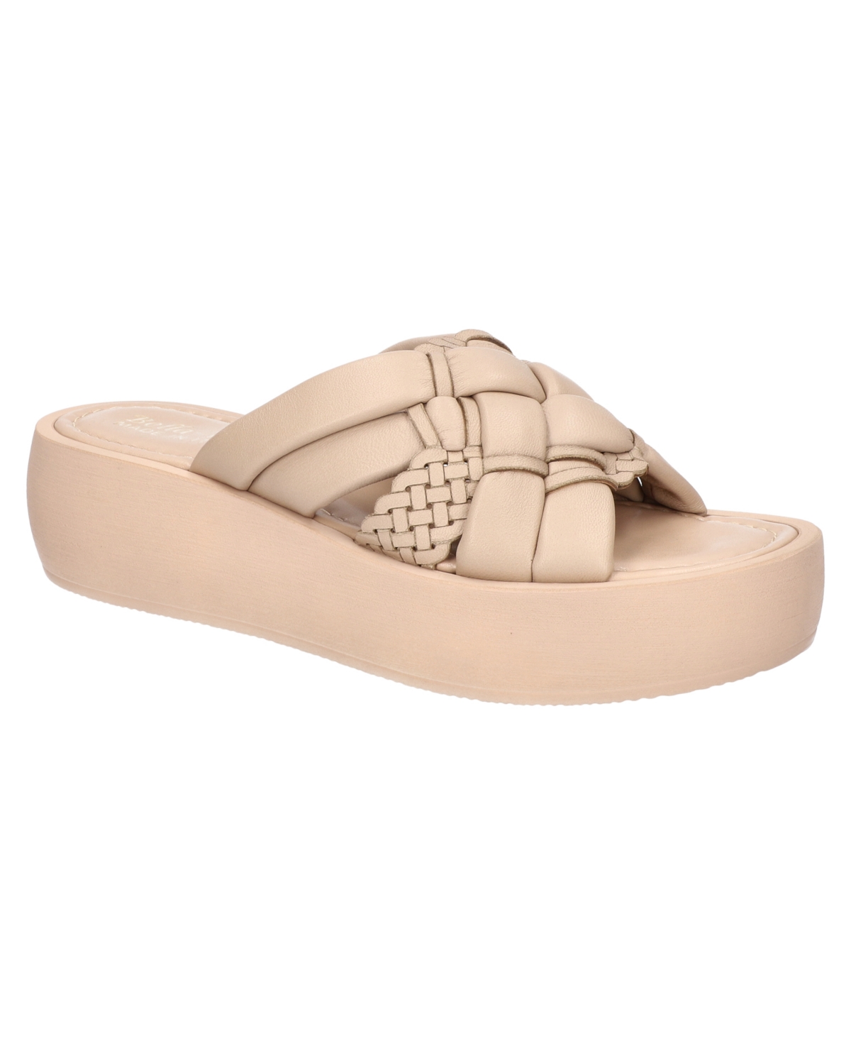 Shop Bella Vita Women's Ned-italy Platform Sandals In Nude Leather