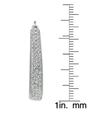 Women's Color Crystal Hoop Earrings