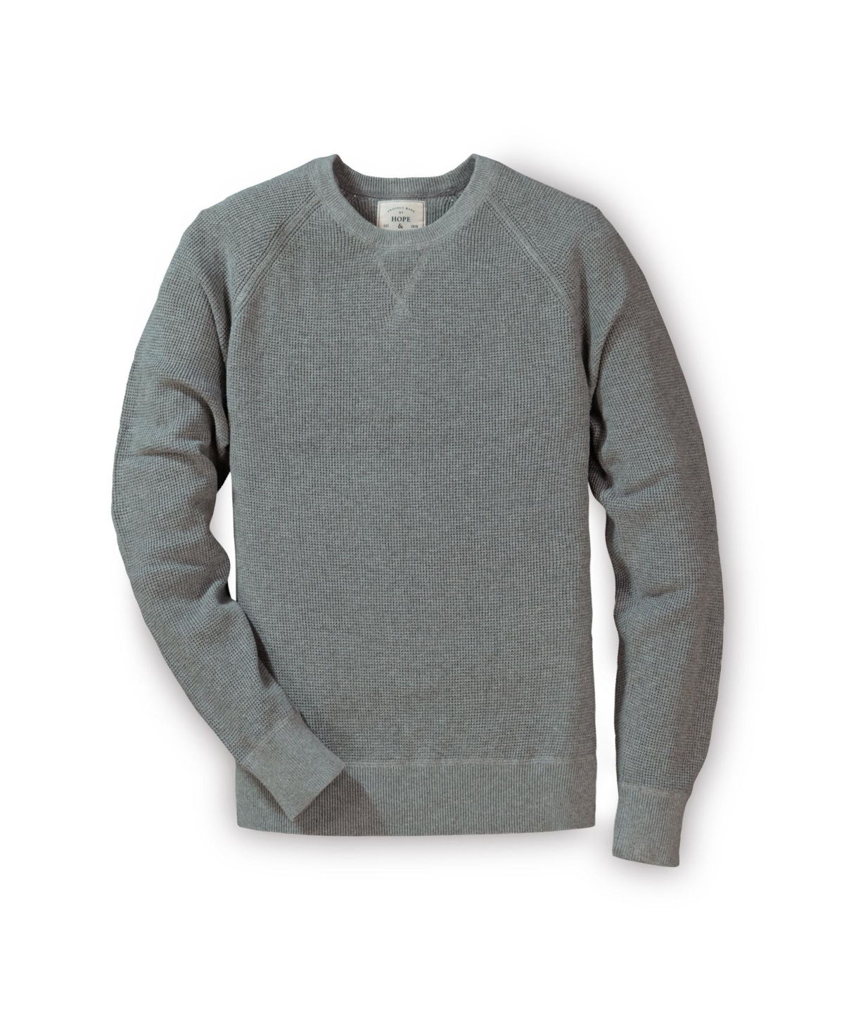Men's Waffle Knit Pullover Sweater - Dark Gray Heather
